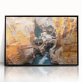 Large abstract wall art depicting an African savannah in muted earth tones on a framed acrylic.
