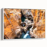 Framed canvas of a vintage poster art featuring a colorful African scenery, ideal for extra large living room wall art.