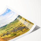 Extra large wall art featuring line art flowers with muted earth tones, ideal for large living room wall decor.