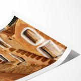 Extra large rolled print featuring line art flowers in neutral tones, ideal for large living room wall art.