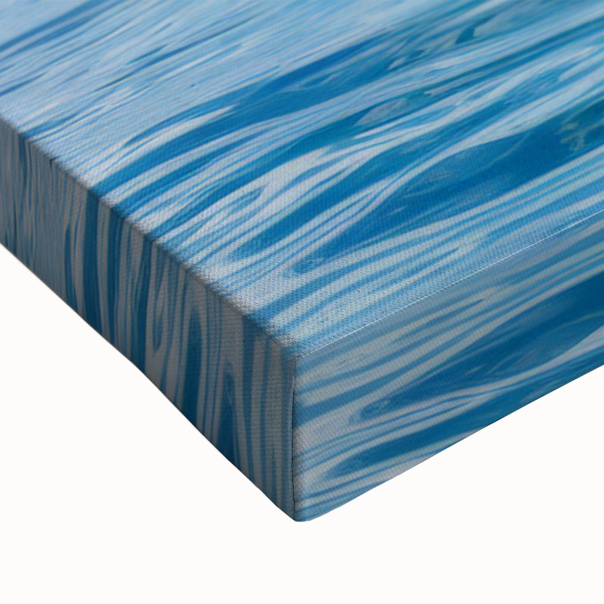 Large art featuring a black and white landscape of Antarctica on stretched canvas, suitable for bedroom decor.