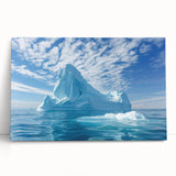 Black and white photograph of Antarctica scenery on stretched canvas, ideal for kitchen wall art or bedroom ambiance.