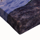 Large black and white landscape art painting of Bhutanese scenery on stretched canvas, ideal for bedroom wall decor.