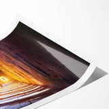 Extra large rolled print featuring line art flowers in muted earth tones, ideal for large living room wall art.