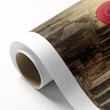 Art deco poster of Tibet scenery in muted earth tones on rolled canvas, ideal for nursery wall art.