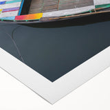 Art deco poster of an Indian landscape in muted earth tones on rolled canvas, suitable for dining room decor.