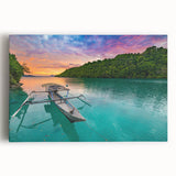 Large black and white photograph of an Indonesian landscape on stretched canvas, suitable for kitchen wall art.