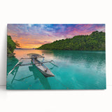 Black and white photograph of an Indonesian landscape on stretched canvas, suitable as kitchen wall art or bedroom decor.