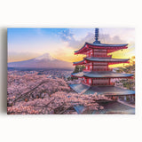 Large black and white wall art on stretched canvas featuring a serene Japanese landscape, ideal for kitchen art.