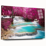Acrylic print of a Laos scenery in vibrant colors, suited for bedroom or dining room decor.