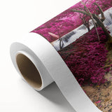 Art Deco style poster of Laos scenery on rolled canvas, featuring soft pastel colors, ideal for nursery wall art.