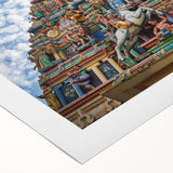 Art deco poster of a Malaysian landscape in muted earth tones on rolled canvas, suitable for dining room decor.