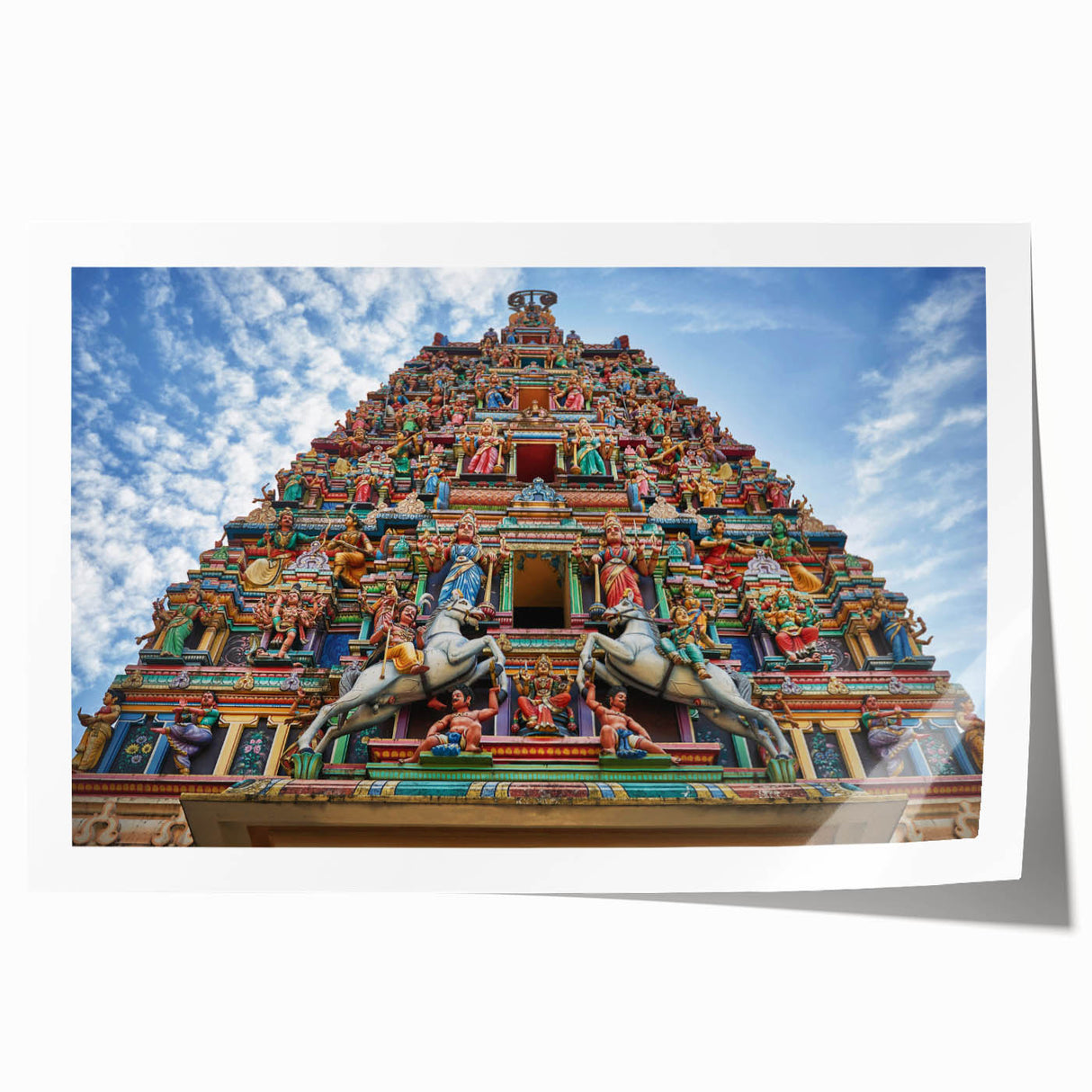 Extra large rolled print depicting a Malaysian landscape with vibrant greenery and floral elements.