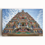 Black and white large art print of a Malaysian landscape on stretched canvas, ideal for kitchen wall art.