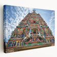 Large canvas print of a Malaysian landscape in muted green and blue tones, ideal for kitchen wall art.