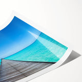 Extra large wall art featuring line art flowers in soft pastel shades on a rolled canvas.