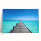Black and white photo of the Maldives on stretched canvas, ideal for kitchen wall art or bedroom ambiance.