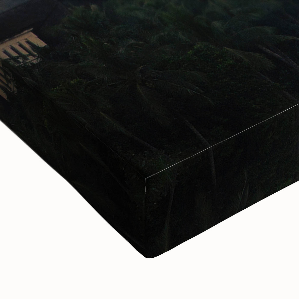Black and white landscape art painting of Myanmar scenery on stretched canvas, ideal for bedroom wall art.