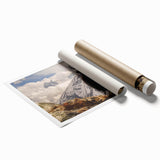 Extra large rolled print of a serene Nepalese landscape, featuring lush greenery and mountain backdrop.