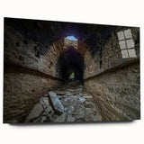 Large abstract wall art on acrylic glass depicting a serene Pakistani landscape, ideal for bedroom or dining room art.