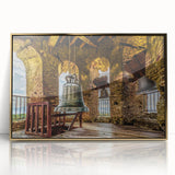 Large framed acrylic print of a Philippine landscape in muted earth tones, ideal for modern art wall decor.