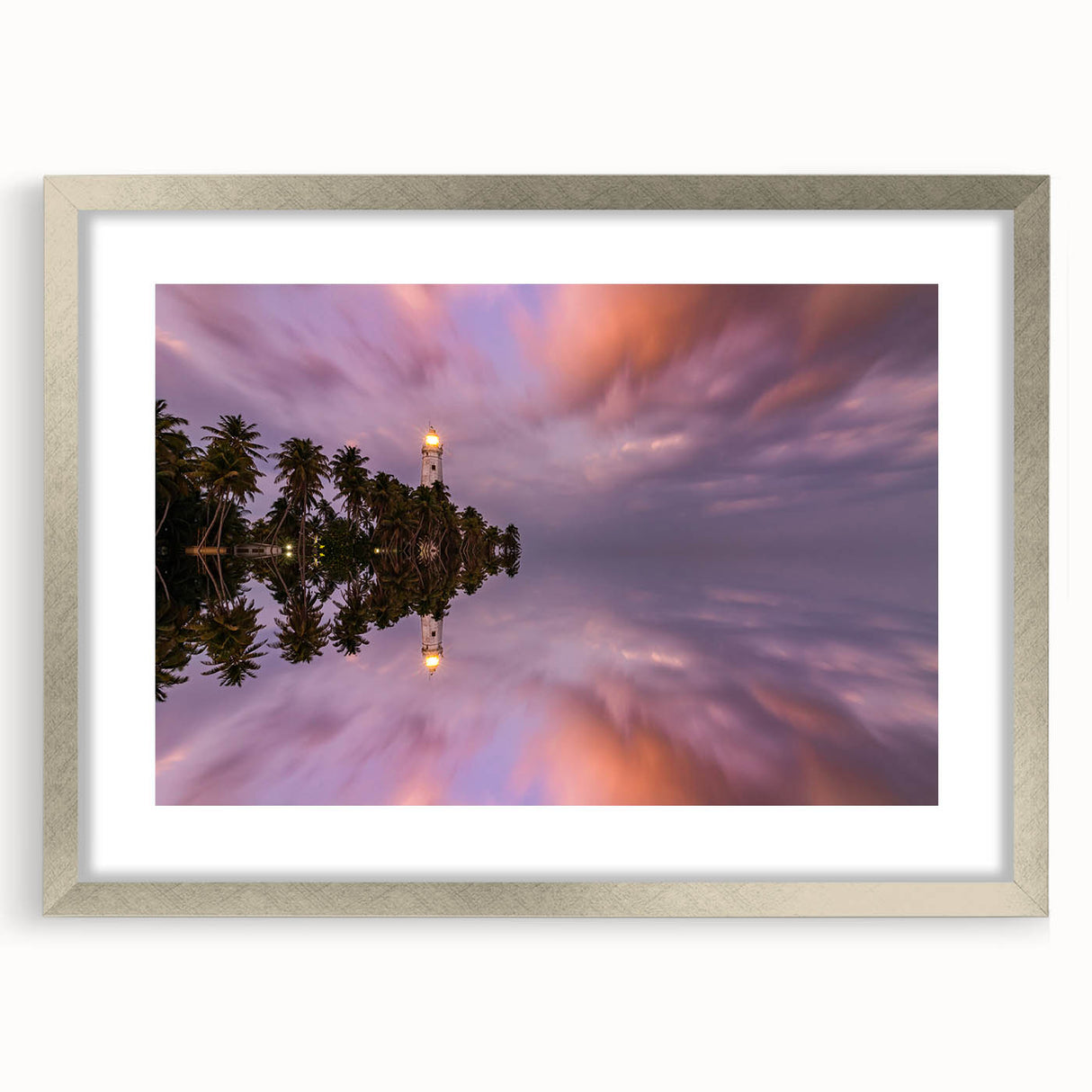 Textured art depicting abstract scenery of Sri Lanka in silver frame, featuring earthy tones, ideal for bedroom art.