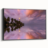 Black and white framed canvas of a Sri Lankan landscape, ideal for bedroom wall decor.