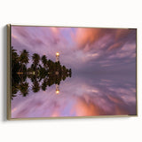 Framed canvas depicting a vintage-style landscape of Sri Lanka in black and gold tones, ideal for bedroom wall art.