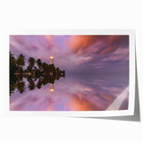 Extra large rolled print of a serene Sri Lankan landscape with lush greenery and floral elements.