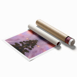 Extra large rolled print of a serene Sri Lankan landscape with lush greenery and soft blue skies.