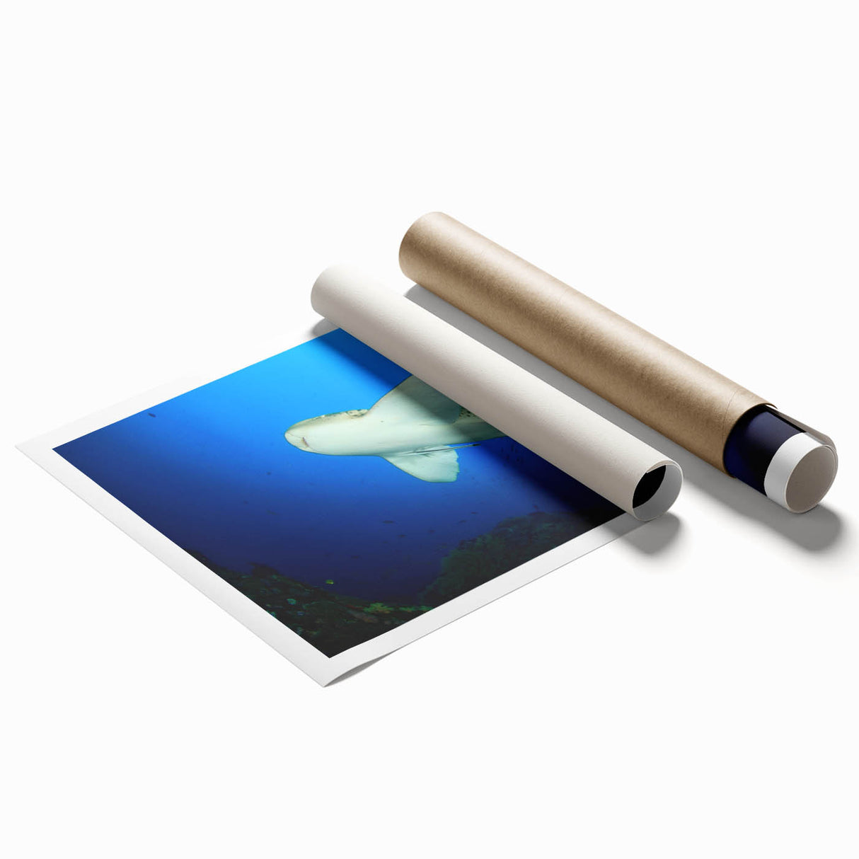 Extra large rolled print featuring a tranquil Thai landscape with lush greenery and floral elements.