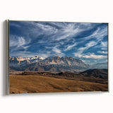 Framed canvas depicting a vintage-style landscape of a Turkish scenery in muted earth tones.