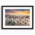 Extra large abstract art print featuring a vibrant, colorful depiction of a Vietnamese landscape on a textured canvas.