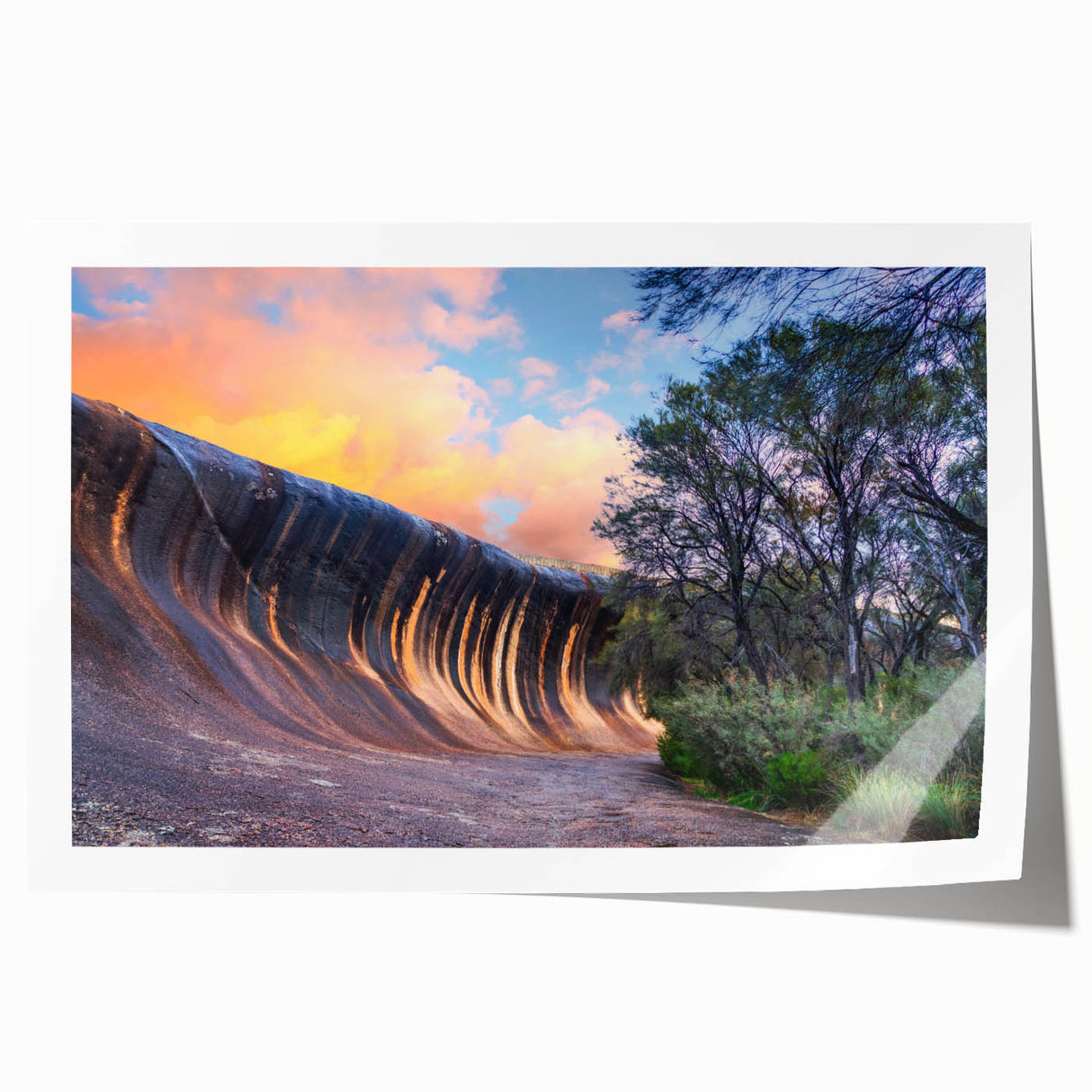 Extra large rolled print of Perth, Australia scenery with vibrant colors, ideal for art wall dining room.