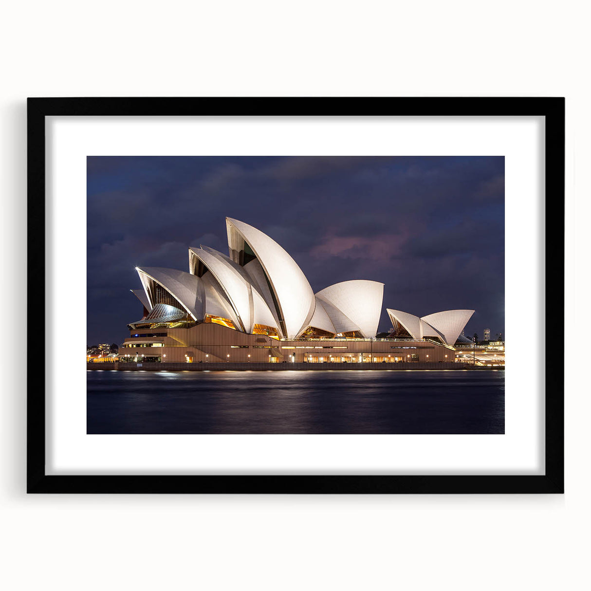 Extra large abstract art print of Sydney skyline in vibrant colors on textured canvas, ideal for living room decor.