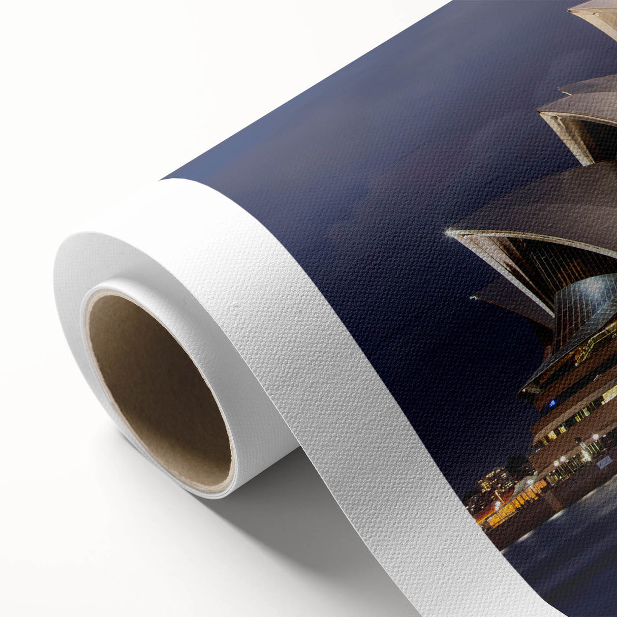 Art deco poster of Sydney scenery in pastel shades on rolled canvas, ideal for nursery wall art.