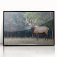 Large abstract wall art depicting the Alberta, Canada scenery in muted earth tones on a framed acrylic panel.