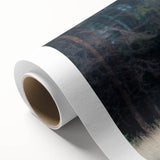 Art deco poster of Alberta, Canada scenery in pastel shades on rolled canvas, ideal for nursery wall art.