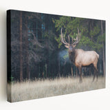 Large wall art on stretched canvas depicting a serene Alberta, Canada scenery in muted earth tones.