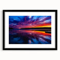 Abstract art print featuring vibrant, textured colors of a Manitoba scenery on a large framed canvas.