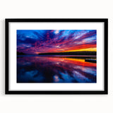Abstract art print featuring vibrant, textured colors of a Manitoba scenery on a large framed canvas.