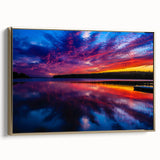 Framed canvas depicting a vintage-style Manitoba landscape in black and gold tones, ideal for bedroom wall art.