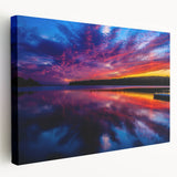 A panoramic view of a serene Manitoba landscape on a large stretched canvas, featuring soft earth tones.