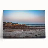 Black and white photo of New Brunswick scenery on stretched canvas, ideal for kitchen wall art.