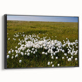 Black and white framed canvas depicting a vintage landscape of the Northwest Territories, ideal for bedroom wall decor.
