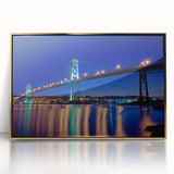 Framed acrylic print of Nova Scotia scenery in muted earth tones, ideal for modern art wall decor.