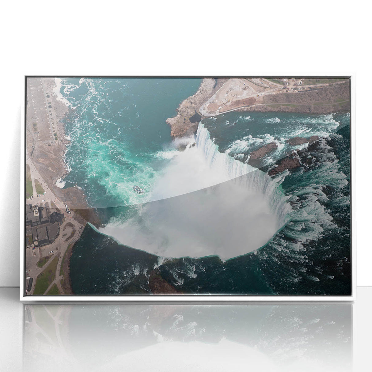 Framed acrylic print of Ontario, Canada scenery with soft pastel colors, ideal for nursery wall art.