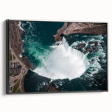 Black and white landscape art painting of Ontario, Canada on framed canvas, ideal for bedroom wall decor.