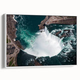 Vintage poster art of Ontario scenery on framed canvas, featuring colorful art in extra large format.