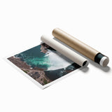 Rolled print of Ontario scenery with vibrant floral elements, ideal for classy bathroom wall art.